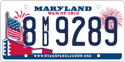 MD license plate 8MD9289