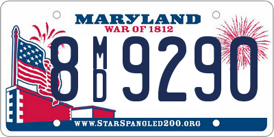 MD license plate 8MD9290