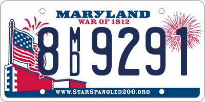 MD license plate 8MD9291