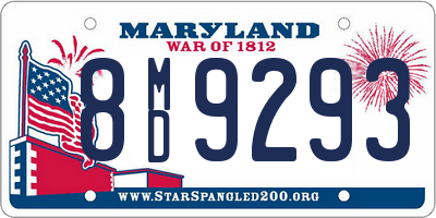 MD license plate 8MD9293