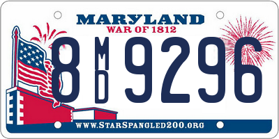 MD license plate 8MD9296