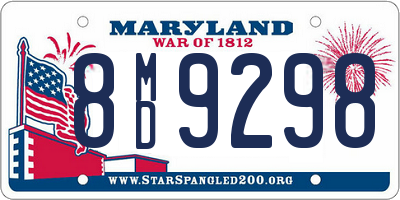 MD license plate 8MD9298