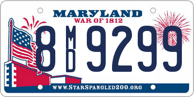 MD license plate 8MD9299