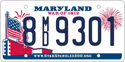 MD license plate 8MD9301