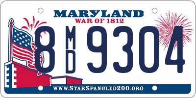 MD license plate 8MD9304