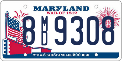 MD license plate 8MD9308