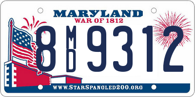 MD license plate 8MD9312