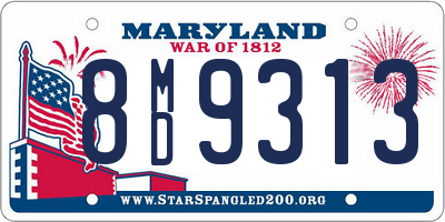 MD license plate 8MD9313