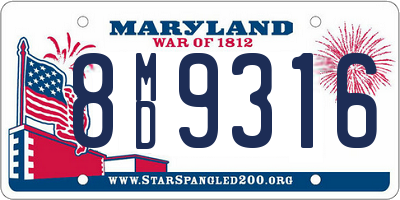 MD license plate 8MD9316