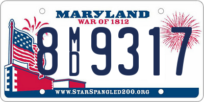 MD license plate 8MD9317