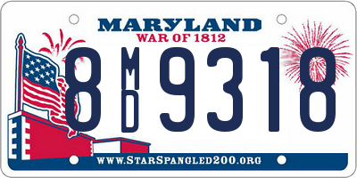 MD license plate 8MD9318