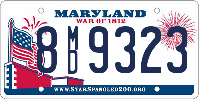 MD license plate 8MD9323