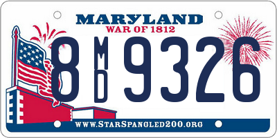 MD license plate 8MD9326