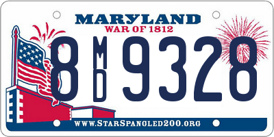 MD license plate 8MD9328