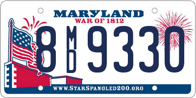 MD license plate 8MD9330