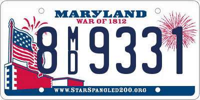 MD license plate 8MD9331