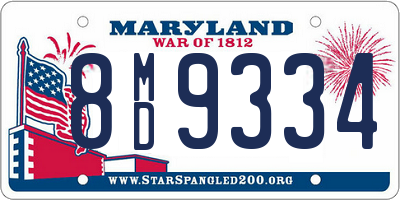 MD license plate 8MD9334