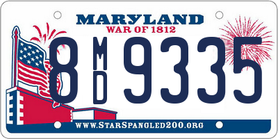 MD license plate 8MD9335