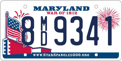 MD license plate 8MD9341