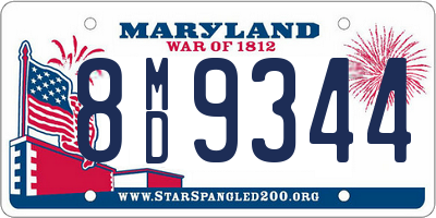 MD license plate 8MD9344