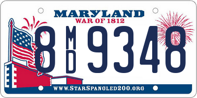 MD license plate 8MD9348