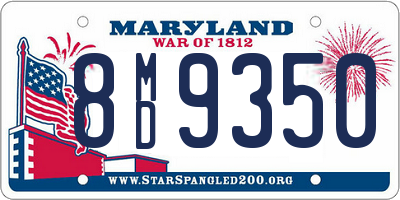 MD license plate 8MD9350