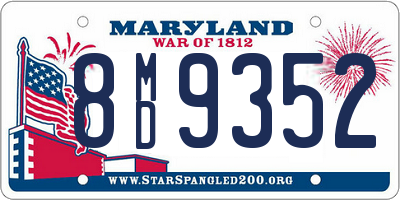 MD license plate 8MD9352