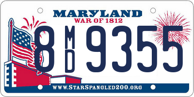 MD license plate 8MD9355