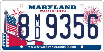 MD license plate 8MD9356