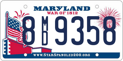 MD license plate 8MD9358