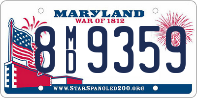 MD license plate 8MD9359