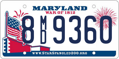 MD license plate 8MD9360