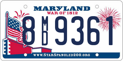 MD license plate 8MD9361