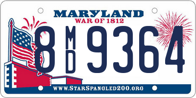 MD license plate 8MD9364