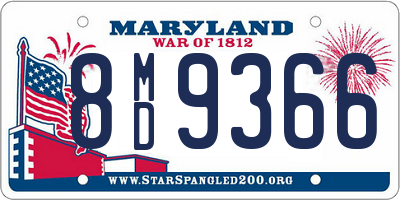 MD license plate 8MD9366