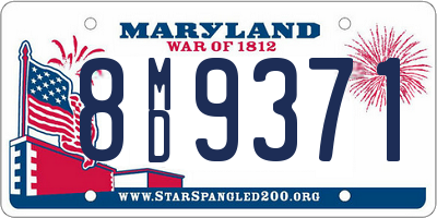 MD license plate 8MD9371