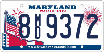 MD license plate 8MD9372