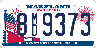 MD license plate 8MD9373