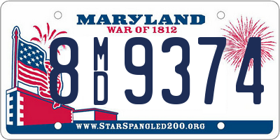 MD license plate 8MD9374