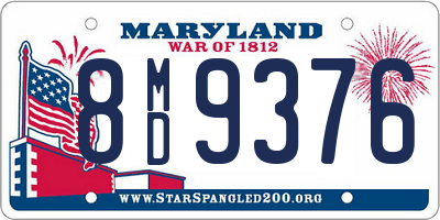 MD license plate 8MD9376