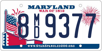 MD license plate 8MD9377