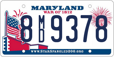 MD license plate 8MD9378