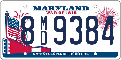 MD license plate 8MD9384