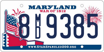 MD license plate 8MD9385