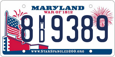 MD license plate 8MD9389