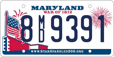 MD license plate 8MD9391