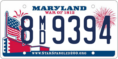 MD license plate 8MD9394