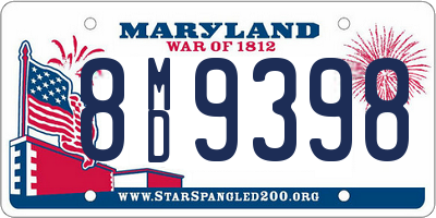 MD license plate 8MD9398