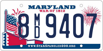 MD license plate 8MD9407