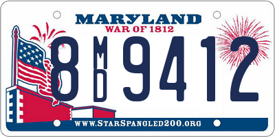 MD license plate 8MD9412